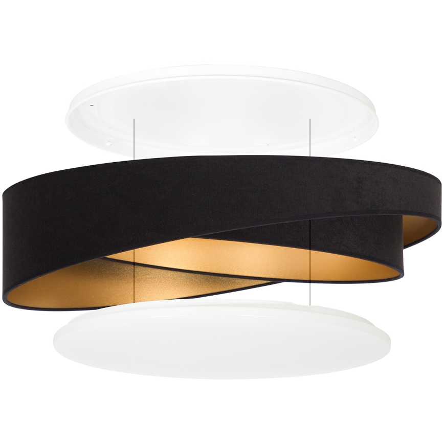 BRILAGI - Hämardatav laelamp VELVET TWIST LED/36W/230V 3000-6000K läbimõõt 65 cm Wi-Fi Tuya Beacon must/kuldne + kaugjuhtimine