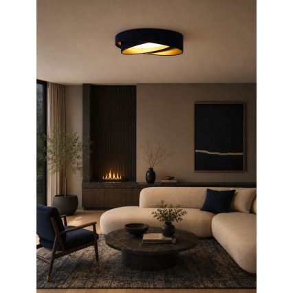 BRILAGI - Hämardatav LED laelamp VELVET TWIST LED/36W/230V 3000-6000K läbimõõt 65 cm Wi-Fi Tuya Beacon sinine/kuldne + kaugjuhtimispult