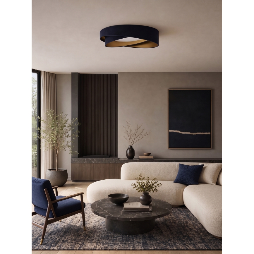 BRILAGI - Hämardatav LED laelamp VELVET TWIST LED/36W/230V 3000-6000K läbimõõt 65 cm Wi-Fi Tuya Beacon sinine/kuldne + kaugjuhtimispult