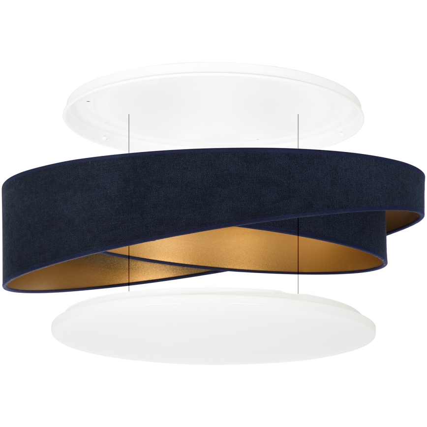 BRILAGI - Hämardatav LED laelamp VELVET TWIST LED/36W/230V 3000-6000K läbimõõt 65 cm Wi-Fi Tuya Beacon sinine/kuldne + kaugjuhtimispult