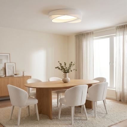 BRILAGI - LED hämardatav laelamp VELVET TWIST LED/36W/230V 3000-6000K läbimõõt 65 cm Wi-Fi Tuya Beacon valge + kaugjuhtimispult