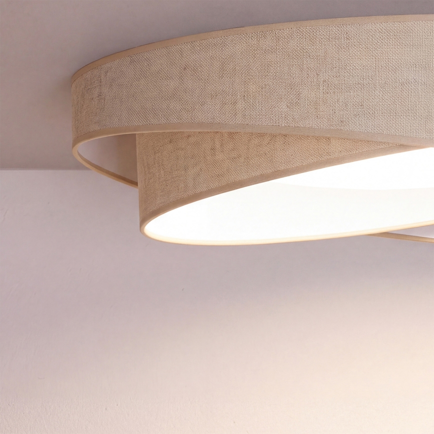 BRILAGI - LED hämardatav laelamp VELVET TWIST LED/36W/230V 3000-6000K läbimõõt 65 cm Wi-Fi Tuya Beacon beež + kaugjuhtimispult