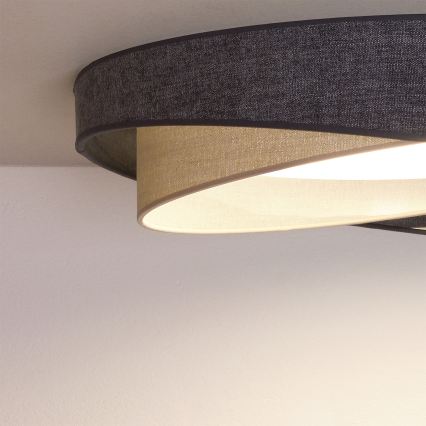 BRILAGI - LED hämardatav laevalgusti VELVET TWIST LED/36W/230V 3000-6000K läbimõõt 65 cm Wi-Fi Tuya Beacon hall/kreemjas + kaugjuhtimispult
