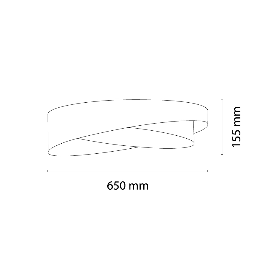BRILAGI - LED hämardatav laevalgusti VELVET TWIST LED/36W/230V 3000-6000K läbimõõt 65 cm Wi-Fi Tuya Beacon hall/kreemjas + kaugjuhtimispult