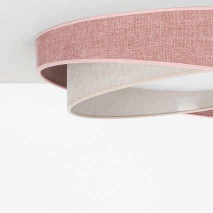 BRILAGI - LED hämardatav laelamp VELVET TWIST LED/36W/230V 3000-6000K läbimõõt 65 cm Wi-Fi Tuya Beacon roosa/kreem + kaugjuhtimispult