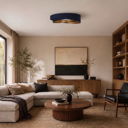 BRILAGI - LED hämardatav laevalgusti VELVET TWIST LED/36W/230V 3000-6000K läbimõõt 65 cm Wi-Fi Tuya Beacon sinine/kuldne + kaugjuhtimispult