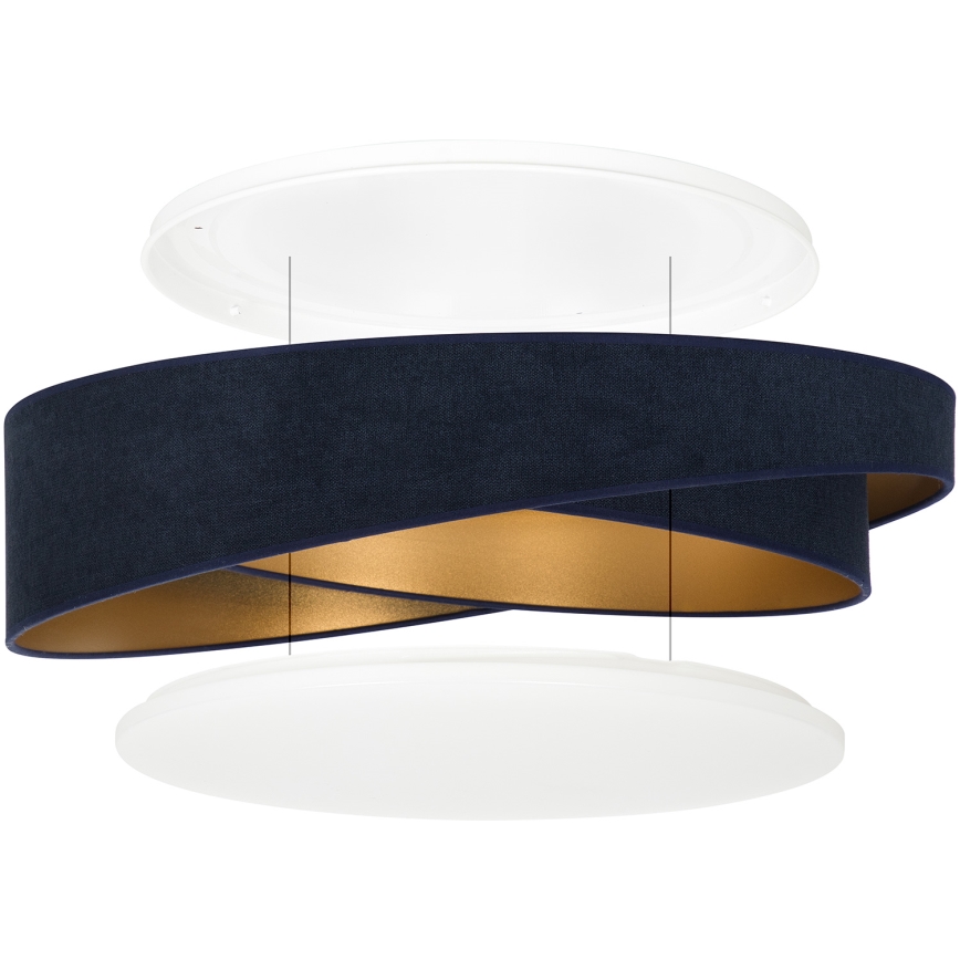 BRILAGI - LED hämardatav laevalgusti VELVET TWIST LED/36W/230V 3000-6000K läbimõõt 65 cm Wi-Fi Tuya Beacon sinine/kuldne + kaugjuhtimispult