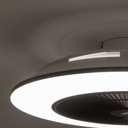 Brilagi - LED Hämardatav valgusti ventilaatoriga AURA LED/38W/230V 3000-6000K must + pult