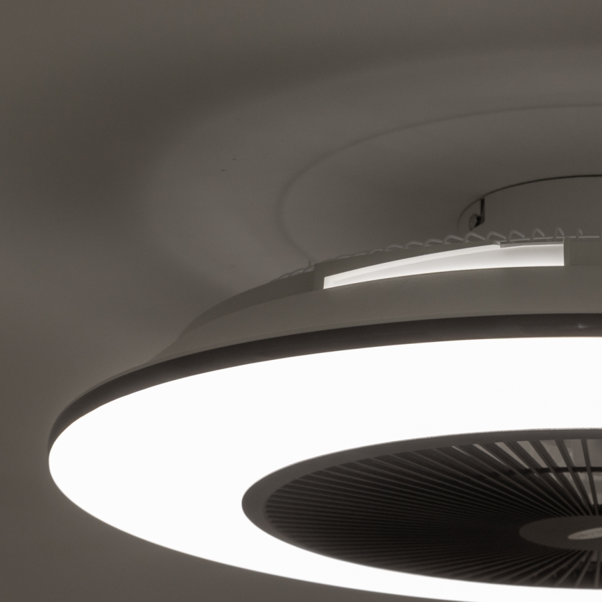 Brilagi - LED Hämardatav valgusti ventilaatoriga AURA LED/38W/230V 3000-6000K must + pult