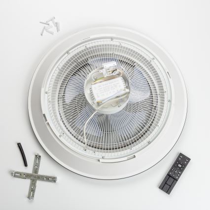 Brilagi - LED Hämardatav valgusti ventilaatoriga AURA LED/38W/230V 3000-6000K must + pult