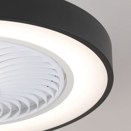 Brilagi - hämardatav LED-laelamp ventilaatoriga LED/30W/230V 3000-6500K läbimõõt 50 cm must + kaugjuhtimispult