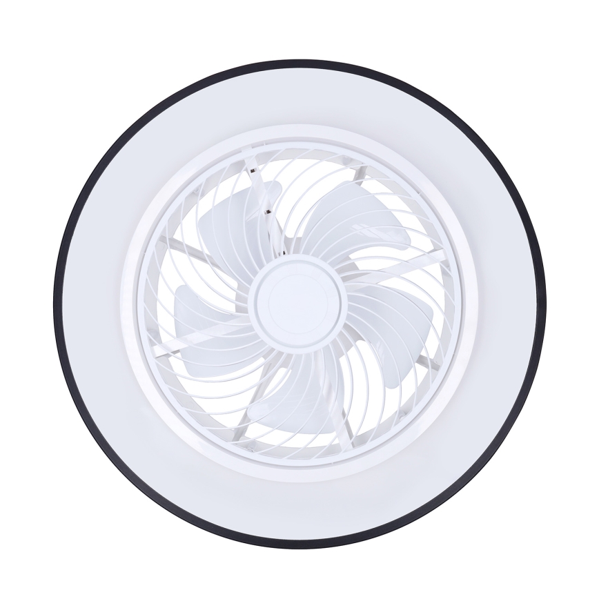 Brilagi - hämardatav LED-laelamp ventilaatoriga LED/30W/230V 3000-6500K läbimõõt 50 cm must + kaugjuhtimispult