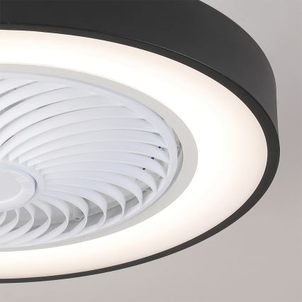 Brilagi - hämardatav LED-laelamp ventilaatoriga LED/30W/230V 3000-6500K läbimõõt 50 cm must + kaugjuhtimispult