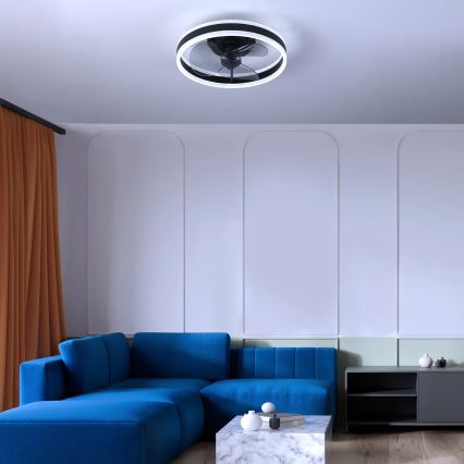 Brilagi - LED Hämardatav laeventilaator valgustiga LED/30W/230V 3000-6500K must + kaugjuhtimispult