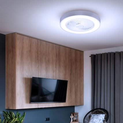 Brilagi - LED hämardatav laevalgusti ventilaatoriga LED/30W/230V 3000-6500K läbimõõt 50 cm valge + kaugjuhtimispult
