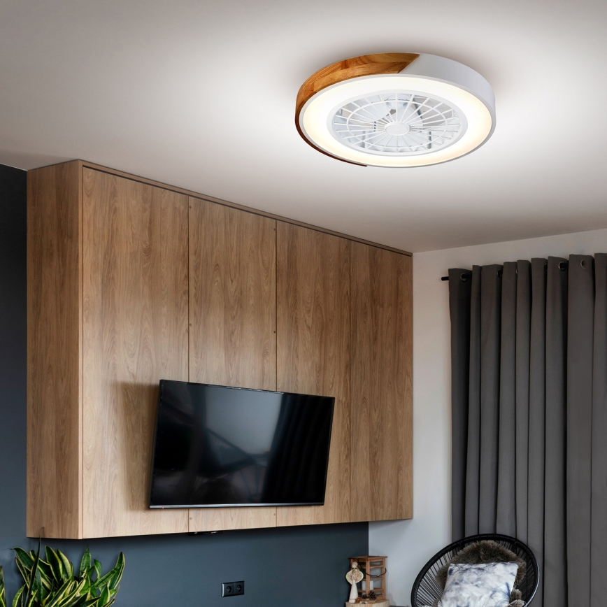 Brilagi - LED Hämardatav laeventilaator valgustiga LED/30W/230V 3000-6500K valge/tamm + kaugjuhtimispult