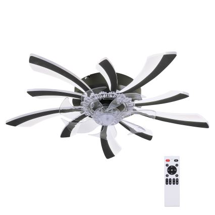Brilagi - LED Hämardatav laeventilaator valgustiga LED/50W/230V 3000-6500K must + kaugjuhtimispult