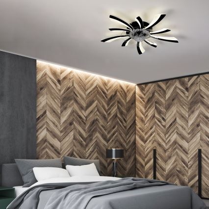 Brilagi - LED Hämardatav laeventilaator valgustiga LED/50W/230V 3000-6500K must + kaugjuhtimispult