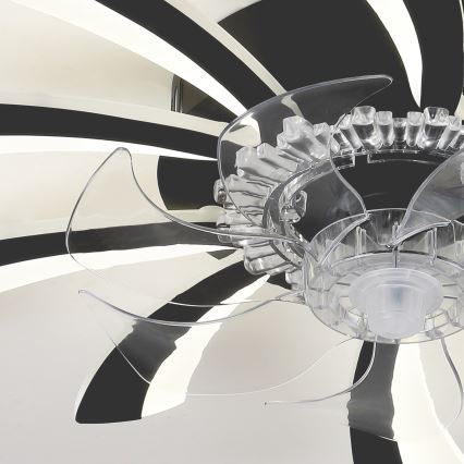 Brilagi - LED Hämardatav laeventilaator valgustiga LED/50W/230V 3000-6500K must + kaugjuhtimispult