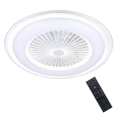Brilagi - LED Hämardatav valgusti ventilaatoriga RONDA LED/48W/230V 3000-6000K valge + kaugjuhtimispult