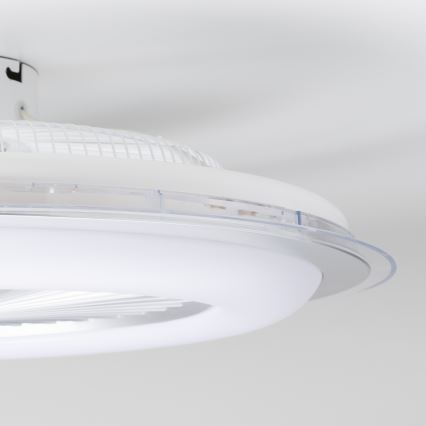 Brilagi - LED Hämardatav valgusti ventilaatoriga RONDA LED/48W/230V 3000-6000K hõbedane + kaugjuhtimispult