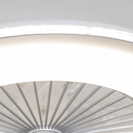 Brilagi - LED Hämardatav valgusti ventilaatoriga RONDA LED/48W/230V 3000-6000K hõbedane + kaugjuhtimispult