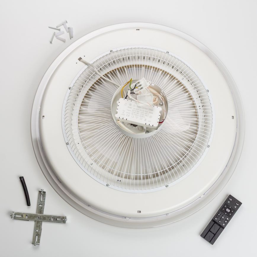 Brilagi - LED Hämardatav valgusti ventilaatoriga RONDA LED/48W/230V 3000-6000K must + kaugjuhtimispult