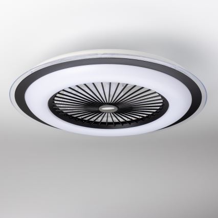 Brilagi - LED Hämardatav valgusti ventilaatoriga RONDA LED/48W/230V 3000-6000K must + kaugjuhtimispult