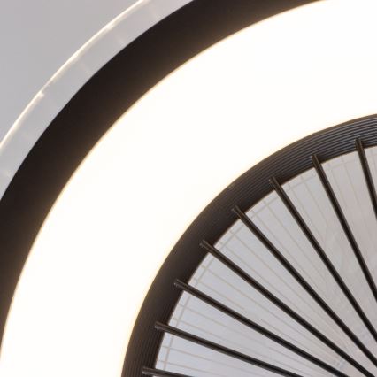 Brilagi - LED Hämardatav valgusti ventilaatoriga RONDA LED/48W/230V 3000-6000K must + kaugjuhtimispult