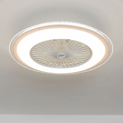 Brilagi - LED Hämardatav valgusti ventilaatoriga RONDA LED/48W/230V 3000-6000K valge + kaugjuhtimispult