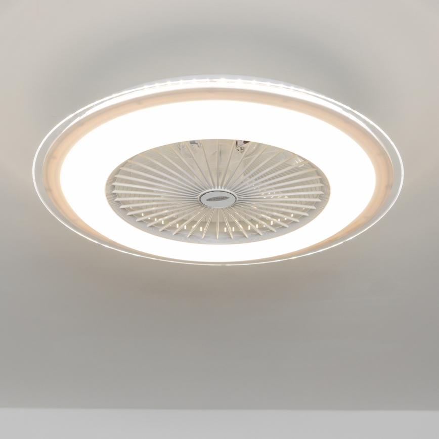 Brilagi - LED Hämardatav valgusti ventilaatoriga RONDA LED/48W/230V 3000-6000K valge + kaugjuhtimispult