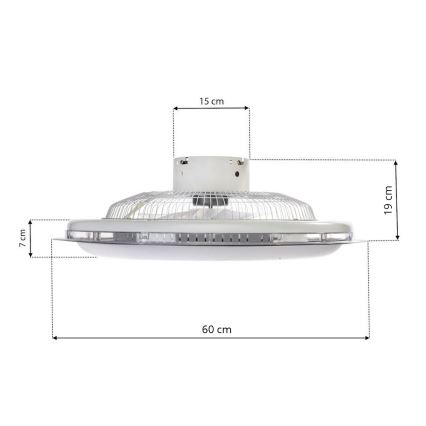 Brilagi - LED Hämardatav laevalgusti ventilaatoriga RONDA LED/65W/230V 3000-6500K kuldne + pult