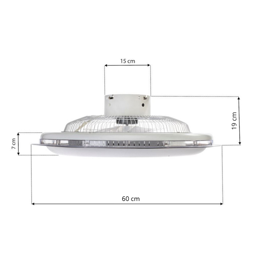 Brilagi - LED Hämardatav laevalgusti ventilaatoriga RONDA LED/65W/230V 3000-6500K valge