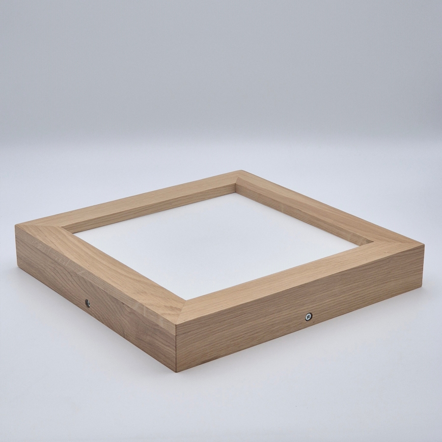 Brilagi - LED Hämardatav laevalgusti vannituppa WOODY FRAME LED/24W/230V tamm 30x30 cm 3000-6000K IP44 + kaugjuhtimispult