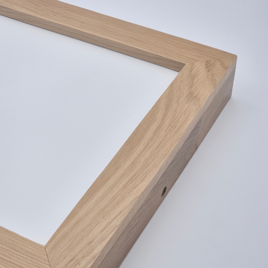 Brilagi - LED Hämardatav laevalgusti vannituppa WOODY FRAME LED/24W/230V tamm 30x30 cm 3000-6000K IP44 + kaugjuhtimispult