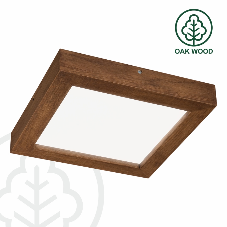 Brilagi - LED Hämardatav laevalgusti vannituppa WOODY FRAME LED/24W/230V tamm kirss 30x30 cm 3000-6000K IP44 + kaugjuhtimispult