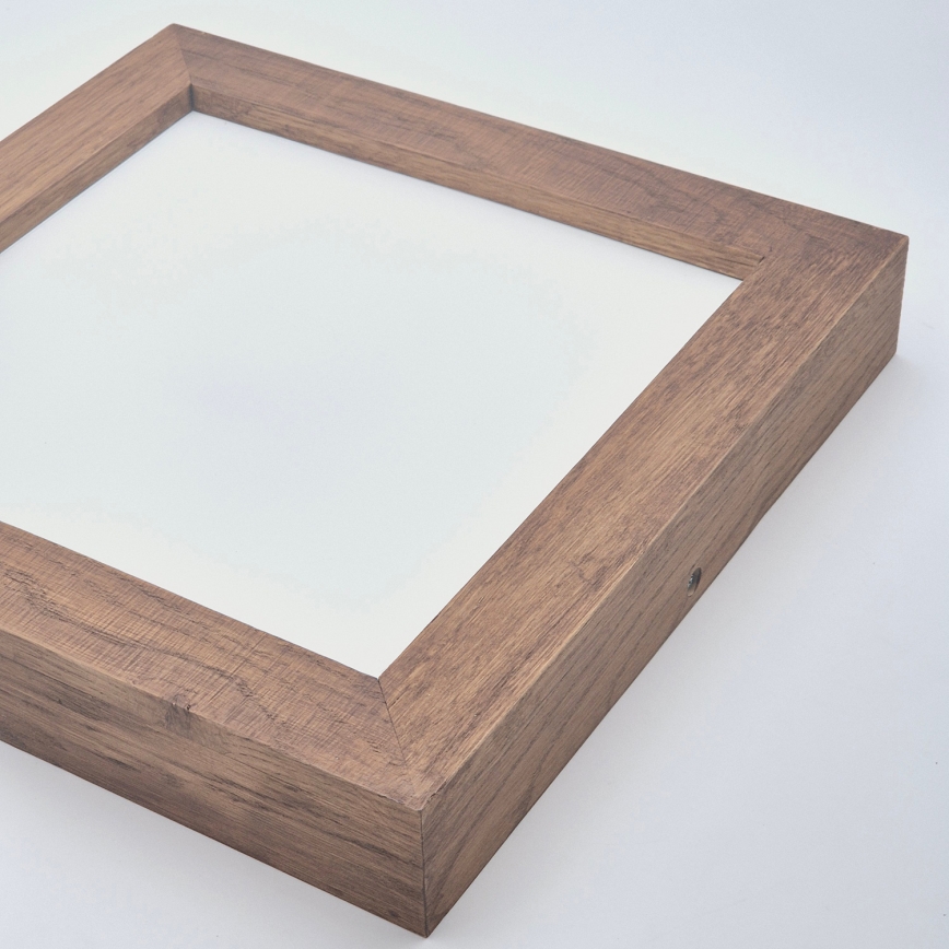 Brilagi - LED Hämardatav laevalgusti vannituppa WOODY FRAME LED/24W/230V tamm kirss 30x30 cm 3000-6000K IP44 + kaugjuhtimispult