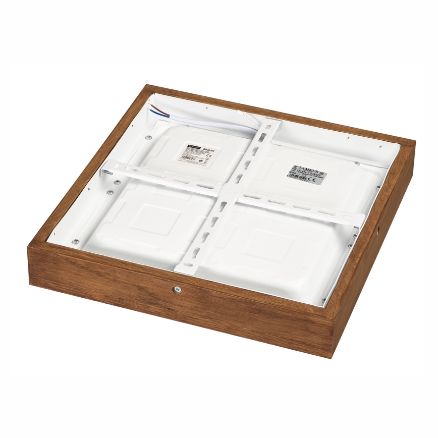 Brilagi - LED Hämardatav laevalgusti vannituppa WOODY FRAME LED/24W/230V tamm kirss 30x30 cm 3000-6000K IP44 + kaugjuhtimispult