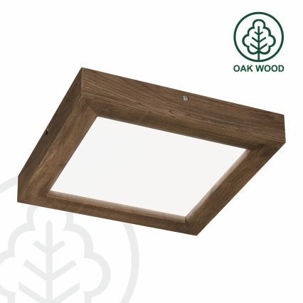 Brilagi - LED Hämardatav laevalgusti vannituppa WOODY FRAME LED/24W/230V tamm 30x30 cm 3000-6000K IP44 + kaugjuhtimispult
