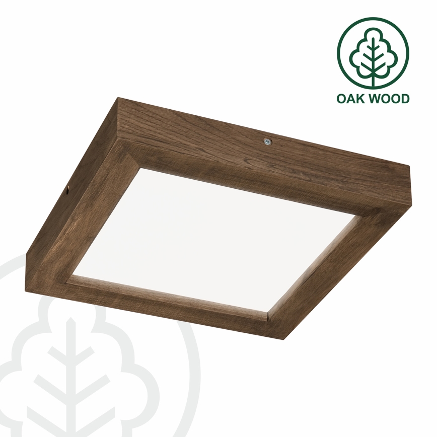 Brilagi - LED Hämardatav laevalgusti vannituppa WOODY FRAME LED/24W/230V tamm 30x30 cm 3000-6000K IP44 + kaugjuhtimispult