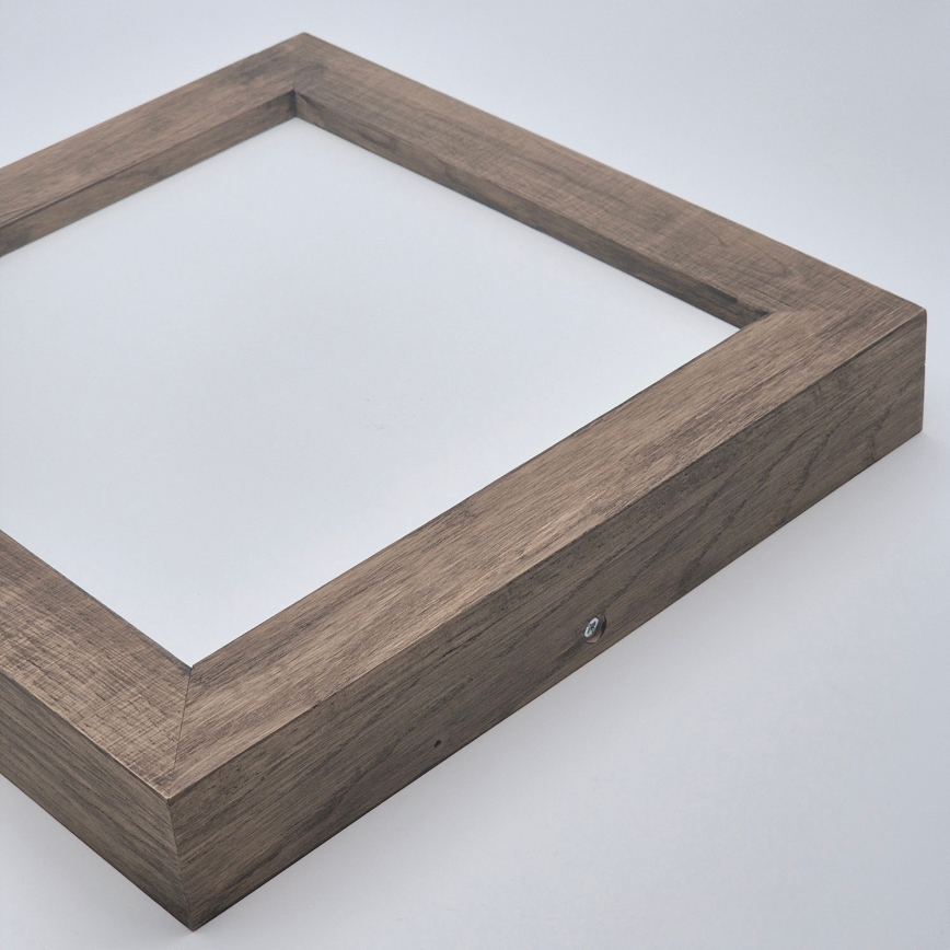 Brilagi - LED Hämardatav laevalgusti vannituppa WOODY FRAME LED/24W/230V tamm 30x30 cm 3000-6000K IP44 + kaugjuhtimispult
