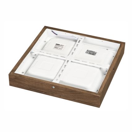 Brilagi - LED Hämardatav laevalgusti vannituppa WOODY FRAME LED/24W/230V tamm 30x30 cm 3000-6000K IP44 + kaugjuhtimispult