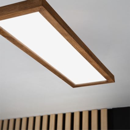 Brilagi - LED Hämardatav laevalgusti vannituppa WOODY FRAME LED/50W/230V tamm kirss 120x30 cm 3000-6000K IP44 + kaugjuhtimispult