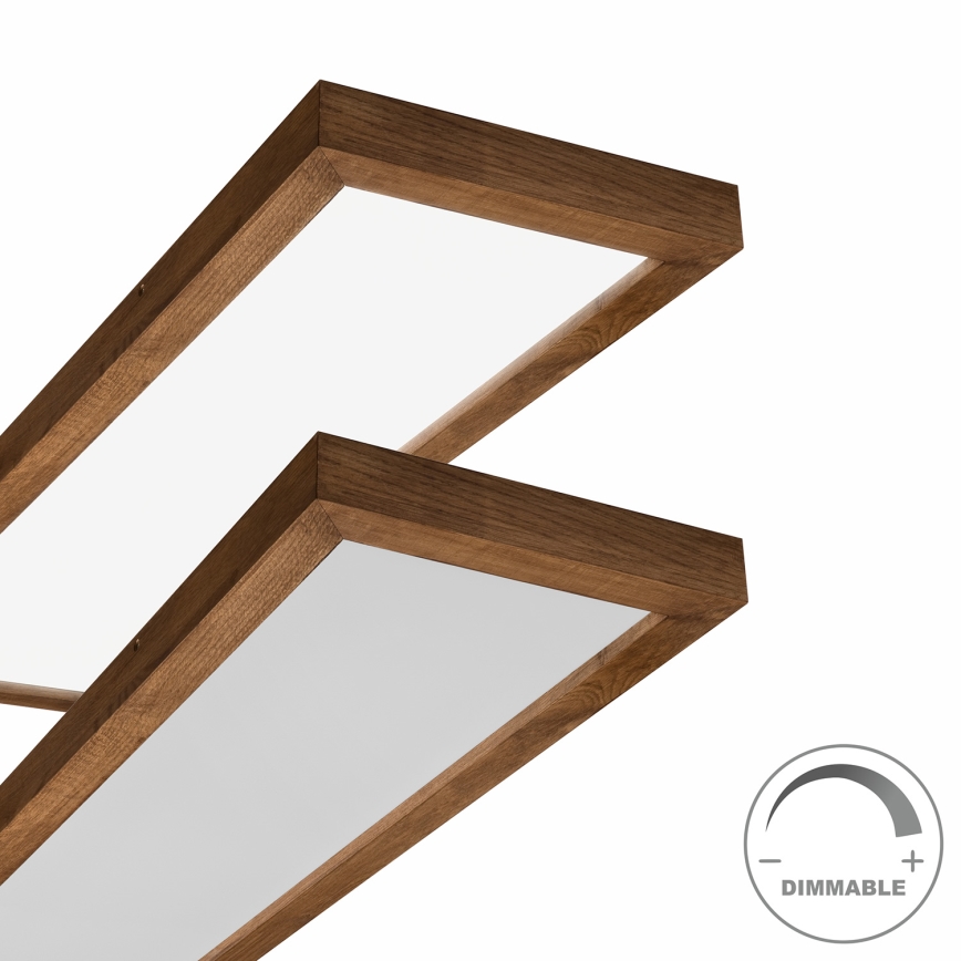 Brilagi - LED Hämardatav laevalgusti vannituppa WOODY FRAME LED/50W/230V tamm kirss 120x30 cm 3000-6000K IP44 + kaugjuhtimispult
