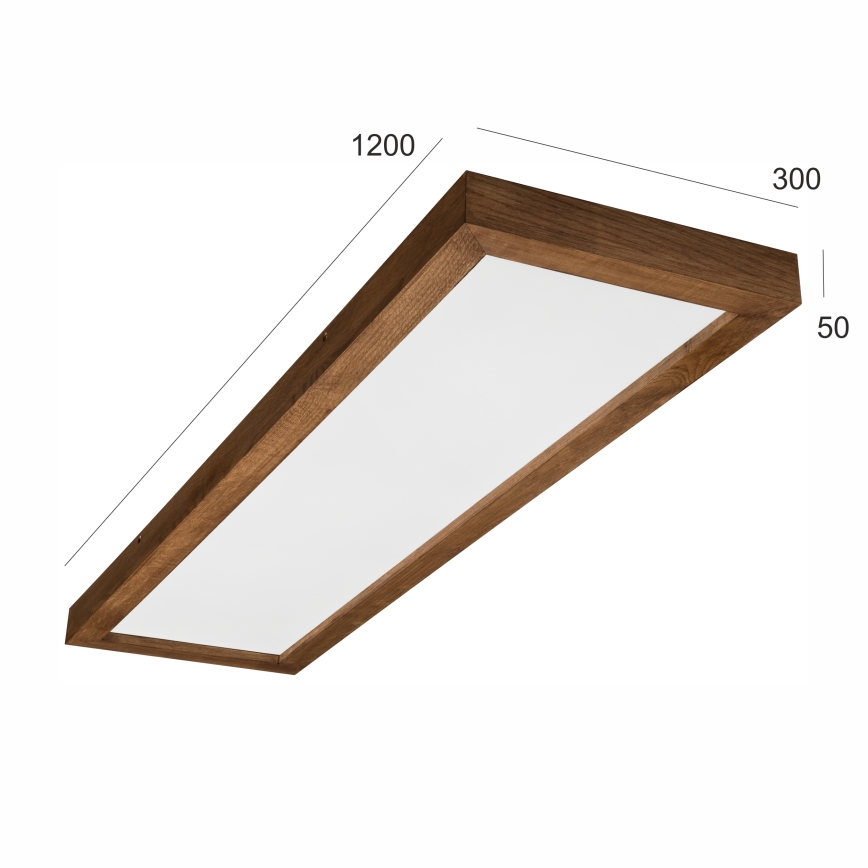 Brilagi - LED Hämardatav laevalgusti vannituppa WOODY FRAME LED/50W/230V tamm kirss 120x30 cm 3000-6000K IP44 + kaugjuhtimispult