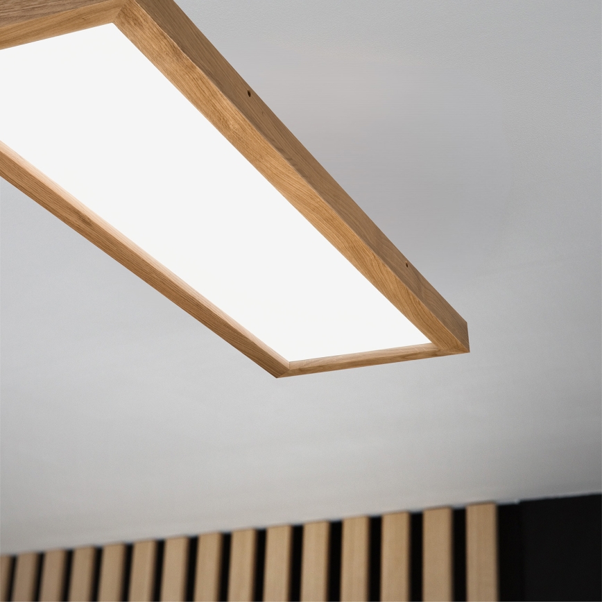 Brilagi - LED Hämardatav laevalgusti vannituppa WOODY FRAME LED/50W/230V tamm 120x30 cm 3000-6000K IP44 + kaugjuhtimispult