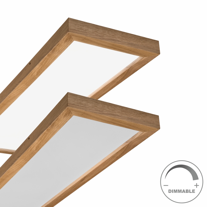Brilagi - LED Hämardatav laevalgusti vannituppa WOODY FRAME LED/50W/230V tamm 120x30 cm 3000-6000K IP44 + kaugjuhtimispult