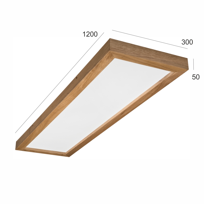 Brilagi - LED Hämardatav laevalgusti vannituppa WOODY FRAME LED/50W/230V tamm 120x30 cm 3000-6000K IP44 + kaugjuhtimispult