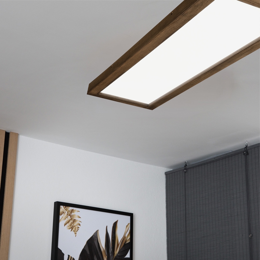 Brilagi - LED Hämardatav laevalgusti vannituppa WOODY FRAME LED/50W/230V tamm 120x30 cm 3000-6000K IP44 + kaugjuhtimispult