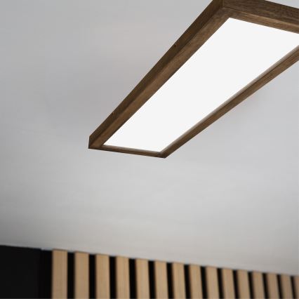 Brilagi - LED Hämardatav laevalgusti vannituppa WOODY FRAME LED/50W/230V tamm 120x30 cm 3000-6000K IP44 + kaugjuhtimispult